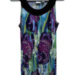 kim rogers  Petite XL Paisley Print Sleevless Mini Dress Retro Casual Formal Photo 0