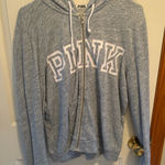 Victoria's Secret  Gray Hoodie with Pink Accents Photo 0