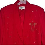 Vintage City Girl Red Blazer‎ Size 14 Photo 1