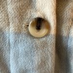 Kensie NWT:  Jeans blue/cream SHACKET oversized plaid button up-pockets~size L Photo 5