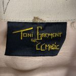 Vtg Sz S Oversized Jacket Blazer Toni Garment All Over Print 1 Button Grandma Photo 2