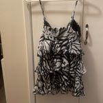Paper + Tee Paper Tee ruffle animal print tank top black and white size small Photo 6