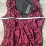 Lulus NEW  Molinetto Burgundy Lace Ruffled Tiered Sleeveless Maxi Dress Photo 9