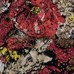 Cotton Express  Floral Rhinestone Button Down Long Sleeve Loose Blouse S Photo 1