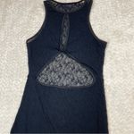 Black Sheer Lace High Neck back cut out mini dress Women size xs/s Photo 7
