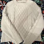 American Eagle Cable Knit White Sweater Photo 0