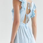 Blue Rain White Floral Romper Photo 1