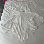 Vintage Havana  White Asymmetrical Hooded Long Sleeve Photo 0