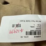 Level 99 Evereve Wrap Jacket Cardigan Faux Suede Open Front Belt Tie Camel L NWT Tan Size L Photo 5