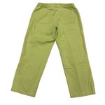 Ruby Rd. Pants Womens 8 Green Capri High Rise Flat Front Buttoned Ankles Photo 6