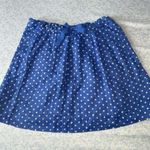 J.Crew Blue & White 100% Linen polka dot high-waisted lined skirt SIZE 8 Photo 0
