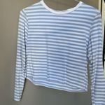 H&M women’s stripped long sleeve tee size large Photo 2