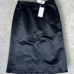 Kate Spade ‎ Black Satin Pencil Skirt Spring Island NWT Sz 8 $275 Photo 0