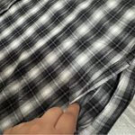 Lane Bryant Shirt Plus Sz 22/24 LS Black Plaid Shacket Pockets Roll Tab Sleeve Photo 7