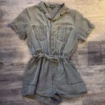 EXPRESS Army Green/Olive Utility Romper Photo 1
