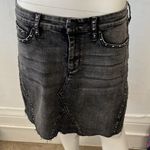 Dear John kaylee grunge punk rock black studded high rise Stretchy mini skirt 29 Photo 0