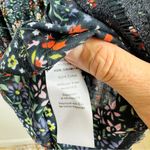 Warm NY boho 100% cotton Floral Tiered Ruffle Midi long sleeve Dress NWT Black Size 0 Photo 12