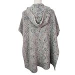 cupio  Gray Chunky Knit Poncho Sweater Size Small/Medium NWT Gray Hoodie Sweater Photo 1