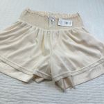 TCEC  Ivory Silky Smocked Shorts Photo 10