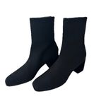 Eileen Fisher  Dahlia Knit Stretch Block Heel Ankle Booties Shoes Black Size 10 Photo 0