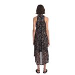 Molly Bracken  -Printed Halter Neck Hi-Low Midi Dress Sz M Photo 2