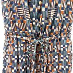 Isabel Marant  Etoile Blue Orange White Geometric Tank Button Jumpsuit sz 36 / 6 Photo 14