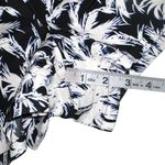 Diane Von Furstenberg  Edria Palm Print Silk Blend Black And White Shorts 4 Photo 7