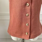 Vintage 90s MJ Carroll Terracotta Short Sleeve Button Front Shirt S Brown Photo 4