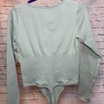 MANGOPOP  Light Gray Square Neck Bodysuit Photo 3