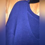 Free People  Navy Blue Allure Rib Knit Slouchy‎ V-Neck Pullover Sweater Size XS Photo 11