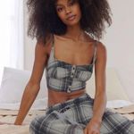 Urban Outfitters UO Out From Under Frankie Flannel Cropped Top Photo 0