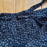 Brandy Melville Navy Floral Wrap Mini Skirt Photo 2