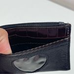 Brighton Blk Wallet Croc Embossed Leather Mini Heart ID Credit Card Coin Purse Photo 5
