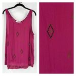 Maurice's Maurice’s beaded embellished purple tank top size 1 Large wine burgundy Photo 1