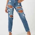 Missguided  Riot High Rise Mom Jeans Distressed Size 0 Photo 0