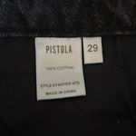 Pistola NEW  Size 29 Nova Relaxed High Rise Cut Off Denim Jean Shorts Black Photo 5