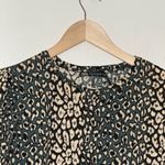 ZARA ombré animal blue leopard print pullover dress medium Photo 4