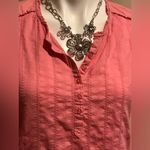 Bit & Bridle  Pink Blouse  Snow Flake Design At The Botton Of Blouse Size S Photo 2