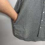 ONIA  Kaylee Button Front Shirt Dress Small Black White Gingham Plaid Mini Casual Photo 8