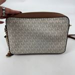 Michael Kors Jet Set Large Printed Logo Crossbody Bag Cream/Tan Photo 4