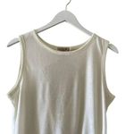 One World White Sleeveless Bohemian Festival Back Cut Out Solid SZ M # 1223 Photo 2