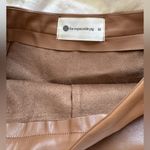 The Impeccable Pig  Faux Leather Brown Mini Skirt Photo 5