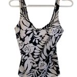 Jantzen women's size 10 black and white tropical print lightly padded tankini Photo 6