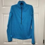 Nike Pro Half Zip Pullover Womens Size Medium Blue Polka Dot Long Sleeve Dri-Fit Photo 1