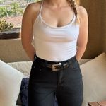 Abercrombie & Fitch  Cotton-Blend Seamless Tank Drapey Bodysuit - White - XS Photo 1