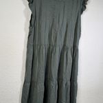 Velvet Heart Shelly Tiered Cap Sleeve Dress In Washed Out Olive Size L Photo 4