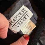 Vintage‎ Harvest Velvet Women's Crushed Velvet Button Front Blazer Black Small Photo 2