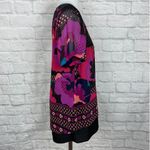 Dana Buchman  Sheer Overlay Floral Print Blouse Short Sleeve Scoop Neck Top #‎ Photo 2