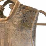 Anthropologie Tiny Pizzo Lace Sequins Sleeveless Blouse Ivory Gold Size M Women Photo 1