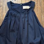 Eliza J Navy White Striped Halter Fit & Flare Dress 10 NWT w/ Belt Nautical Photo 2